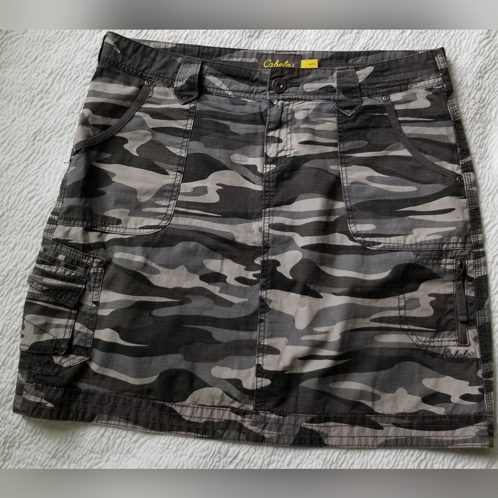 Cabela's Urban Camouflage Mini Skirt - Black and Gray
